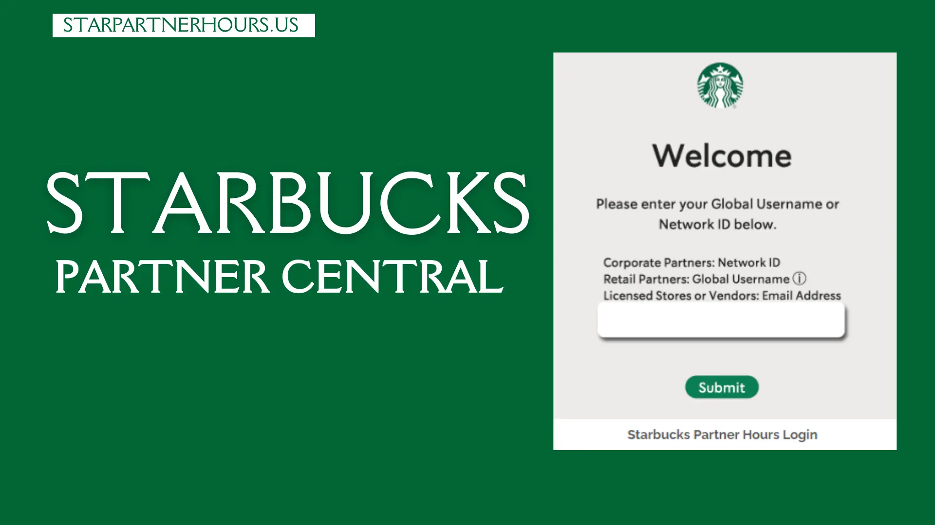 Starbucks Partner Central How to signin