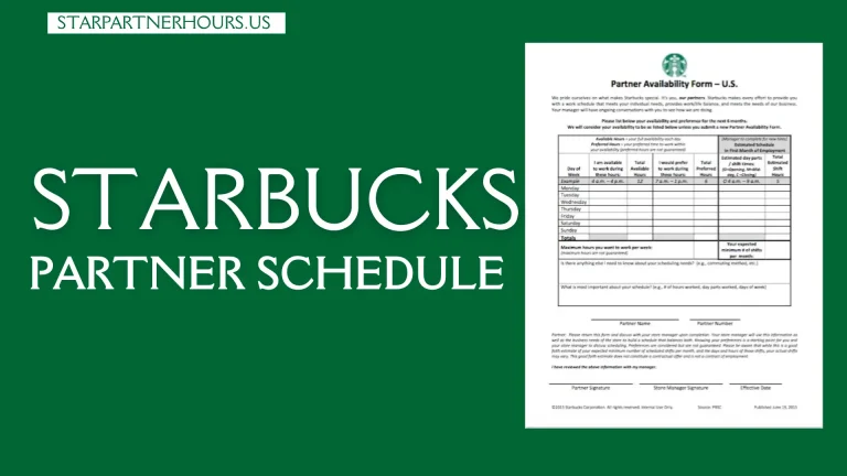 How to access your Starbucks Partner Schedule - View Your Work Hours 10 starbucks partner schedule